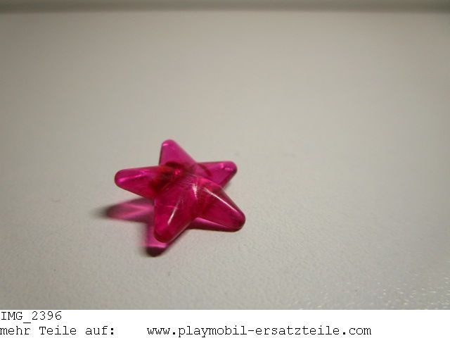Ringverzierung Stern pink transparent