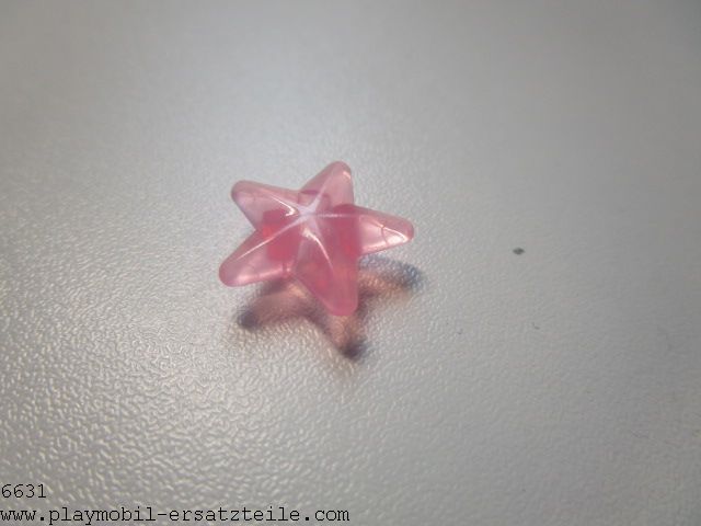 Ringverzierung Stern rosa transparent