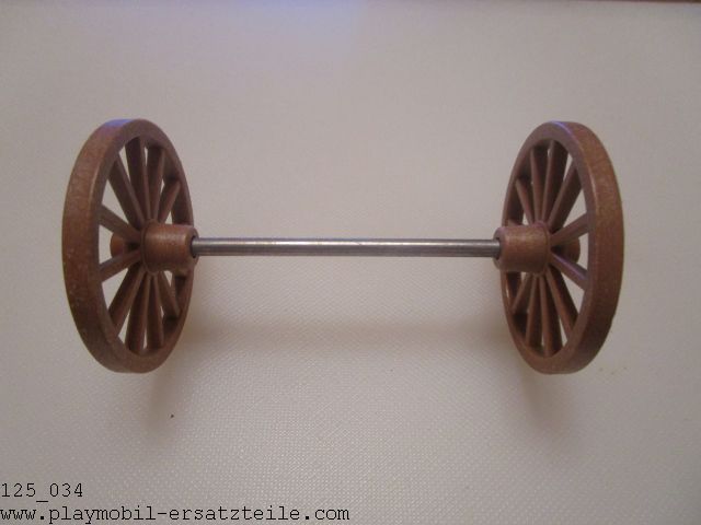 Kutsche Wagenräder mit Achse groß hellbraun 30650150